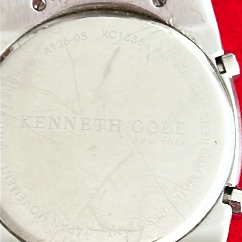 Kenneth Cole Black Dial Silver Case Watch